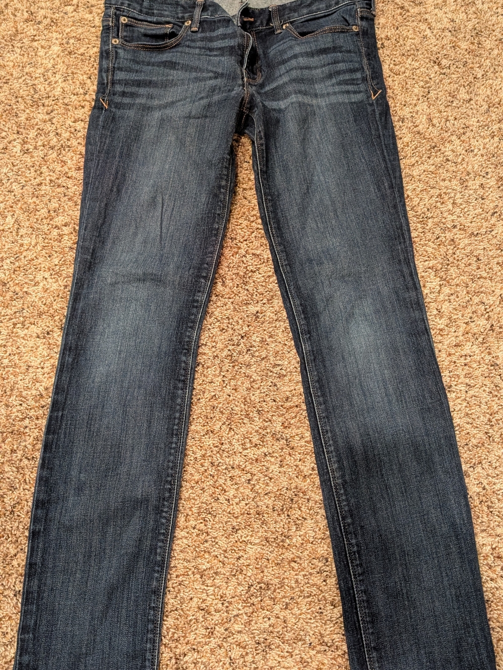 Express Women's Skinny Low Rise Jeans in Dark Indigo